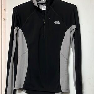 The North Face Black and Gray Long Sleeve Top